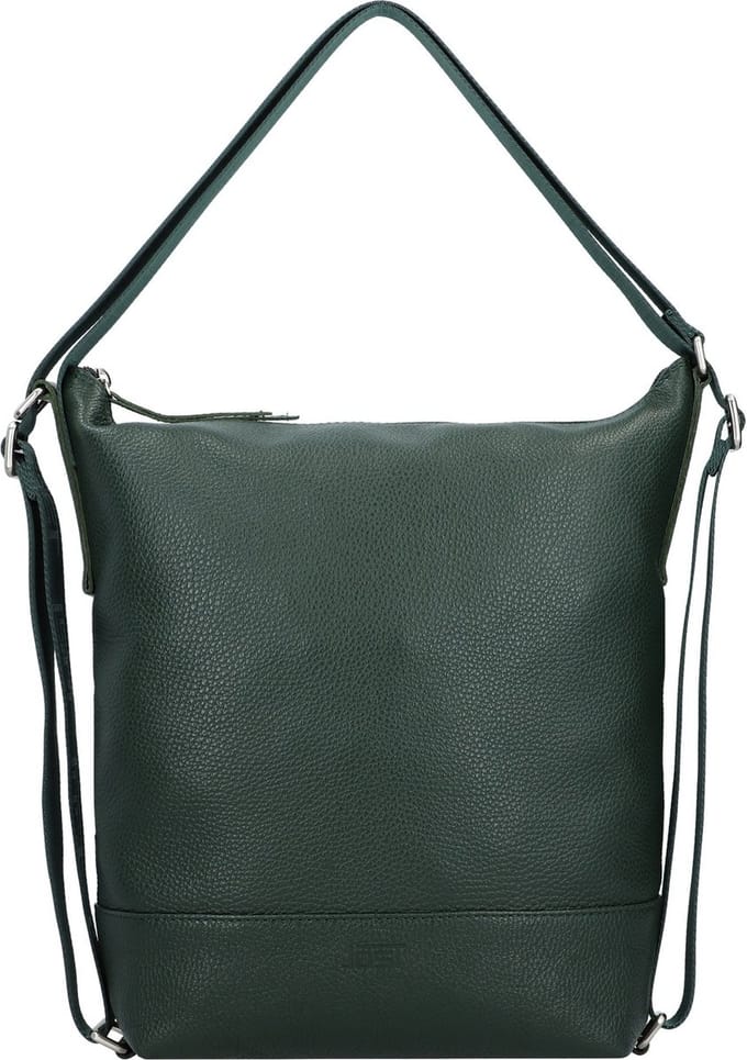 JOST Leren Rugzak Schoudertas Vika 3-Way-Bag Bottlegreen Groen