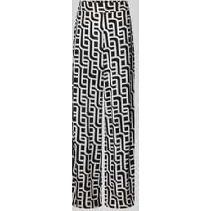 wide leg broek van viscose met steekzakken