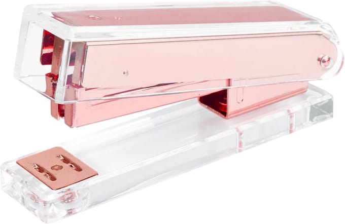 Transparante Acryl Easy-Press Nietmachine - Ergonomisch en Modern Bureau Accessoire