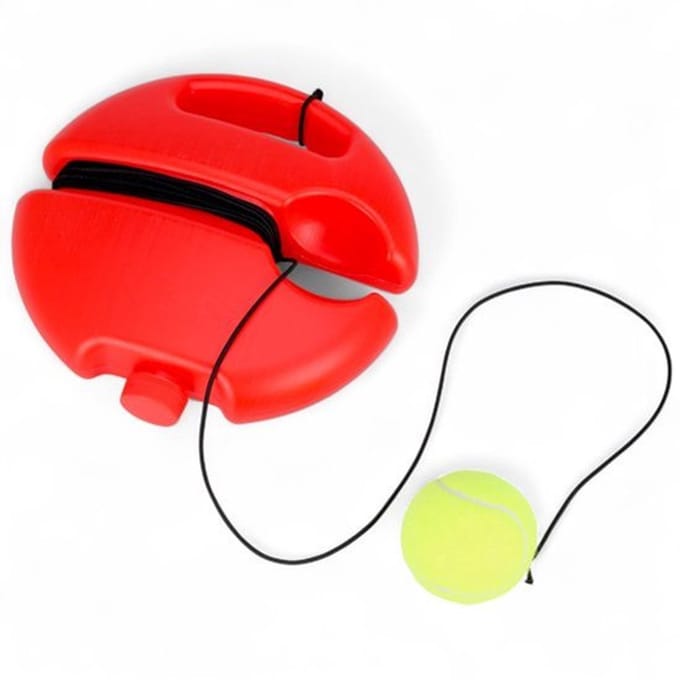 Tennis Trainer Set - Trainingshulpmiddel met Bal en Elastische Touw - Invulbare Voet