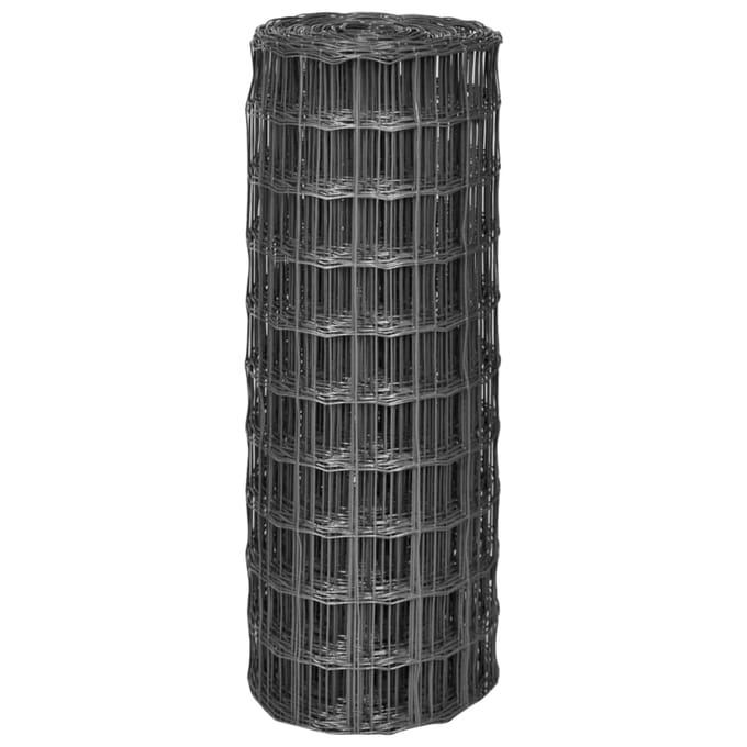 vidaXL - Draadhekken - PVC-gelaagd - ijzer - Grijs