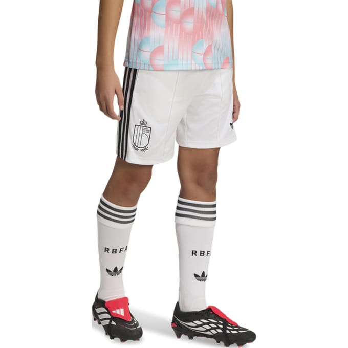 Adidas Belgium Korte Broeken Kinder - Wit - Maat 135 - 140 CM - Poly Mesh