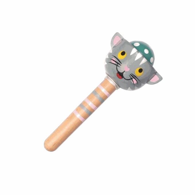 Moses Vangspel Poes Junior 17 Cm Hout Grijs