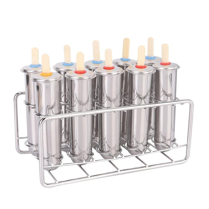 Huishoudelijk 304 Roestvrij Staal IJs Lolly Popsicle Vormen Kit IJs Vorm gray