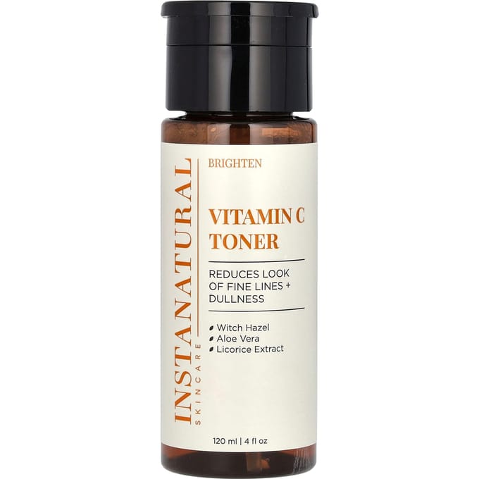 InstaNatural, skin care, vitamin C toner, 120ml (4fl oz) white