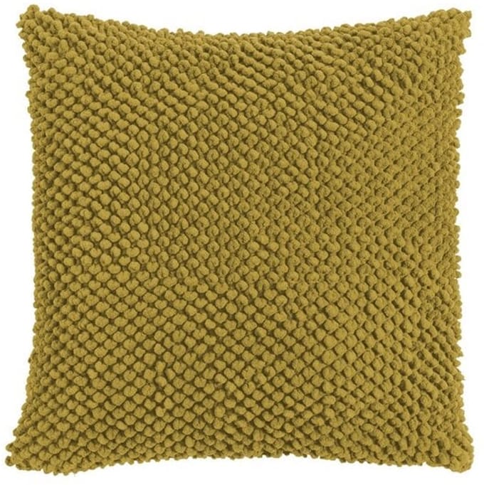 Linen & More Jumbo dots dark khaki sierkussen 45x45 cm