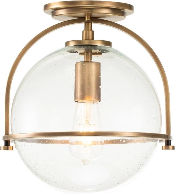 Hinkley LED Plafondlamp Somerset | 1X E27 Max 60W | Dimbaar | Heritage Brass
