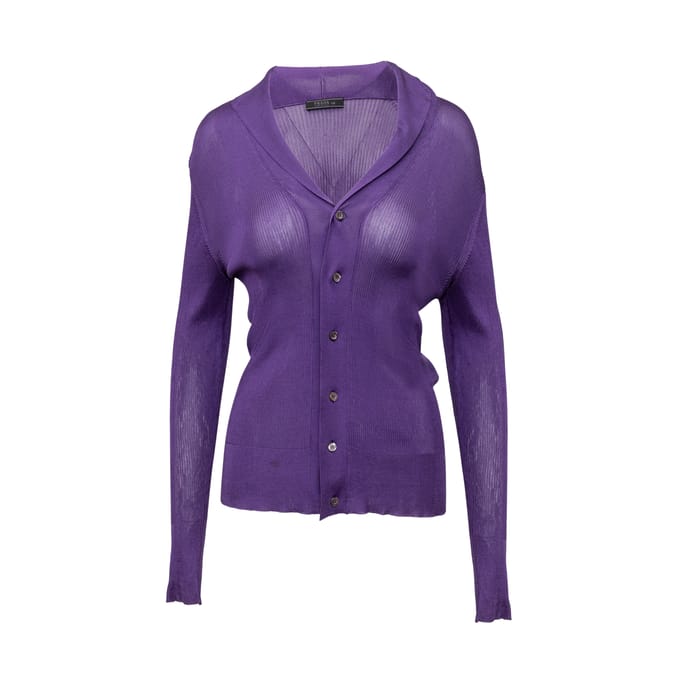 Prada zijden top met ribbels - jaren '10