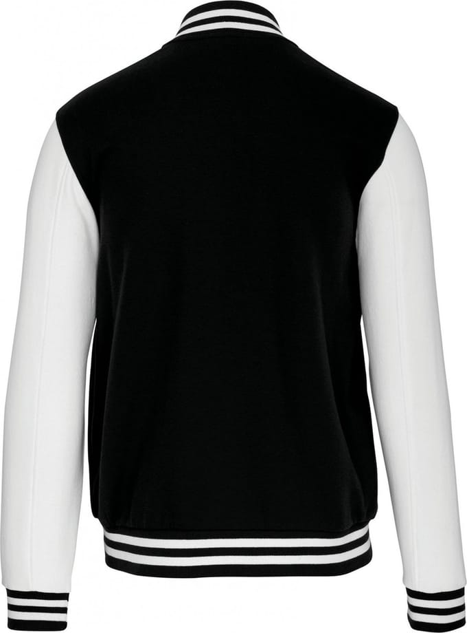 Kariban College jacket unisex K497 - Black / White - S