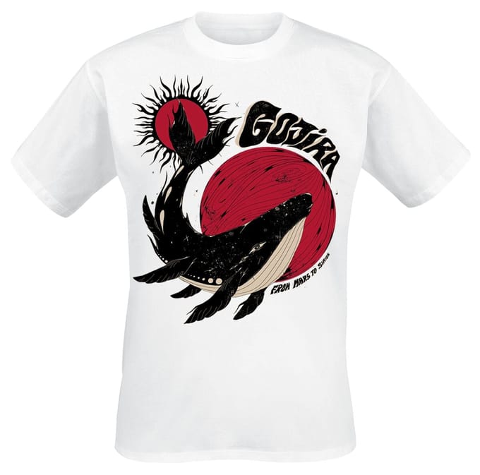 Gojira T-shirt - Whale Sun Moon - S tot XXL - voor Mannen - wit