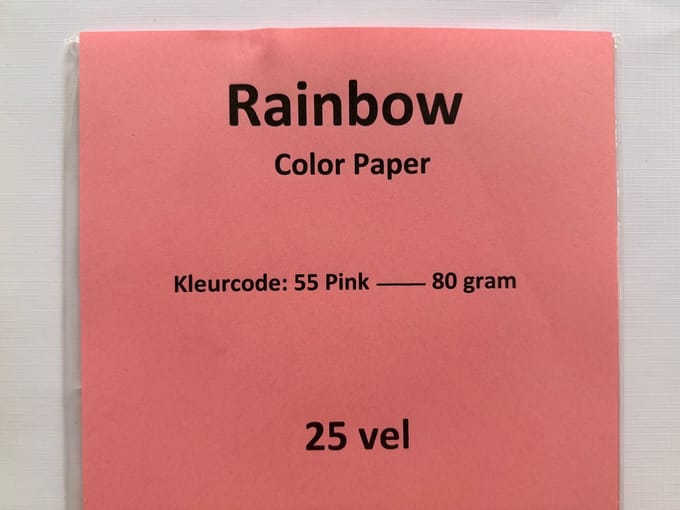 Rainbow Kl-55 Roze 25 vel 80 gram papier