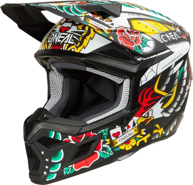 O'NEAL 3SRS Inked Multicolour Crosshelm - Helm