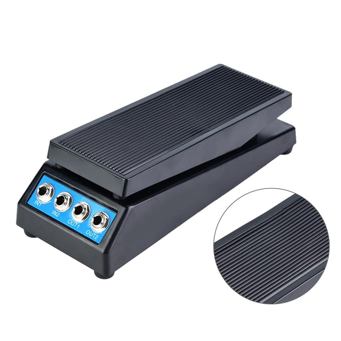 Daphon DF1511A Gitaar Stereo Volume Pedaal DJ Gitaar Effectpedaal Dubbele Ingang & Uitgang black