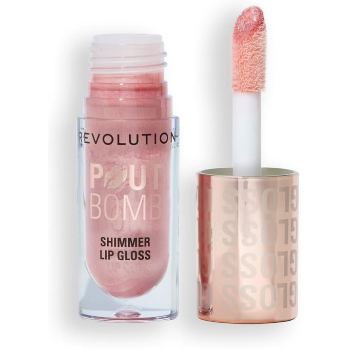 Revolution Pout Bomb Shimmer Gloss Shine Pink 4.5 ml