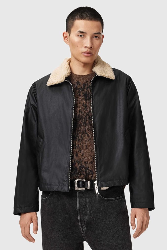 AllSaints Boston Jacket Black Taglia: M | Bomber Outlet | Uomo | Nero