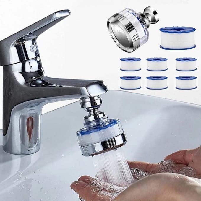 Aura® Waterfilter kraan - Waterfilter - Zilver - ‎14cm x 12cm x 8cm