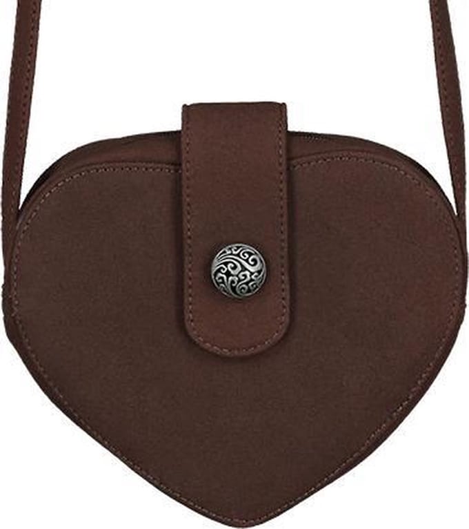 Dirndl Tasje - Tasje Voor Bij Dirndl Jurk - Hartvorm - Donkerbruin