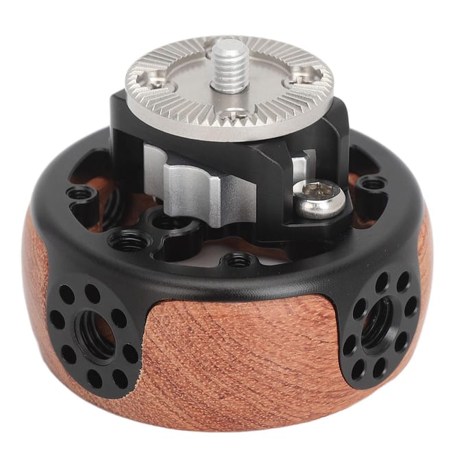 Camera Ronde Handgreep met 1/4in 3/8in voor Arri M6 Rozet Houten Rotatie Snelkoppeling Camera gray