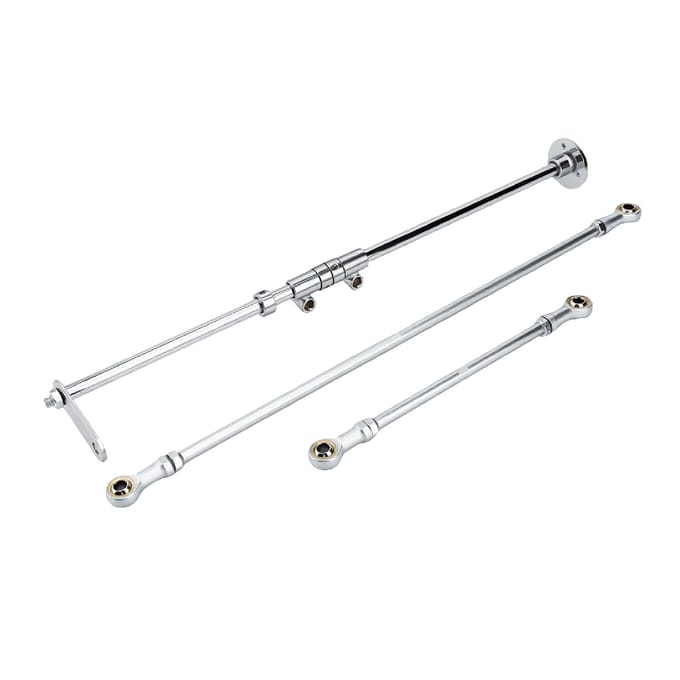 Kit de Modification d'Assemblage de Volant Avant pour Karting 630mm Crémaillère de Direction et Assemblage de Biellettes pour Karts 168ml DIY white
