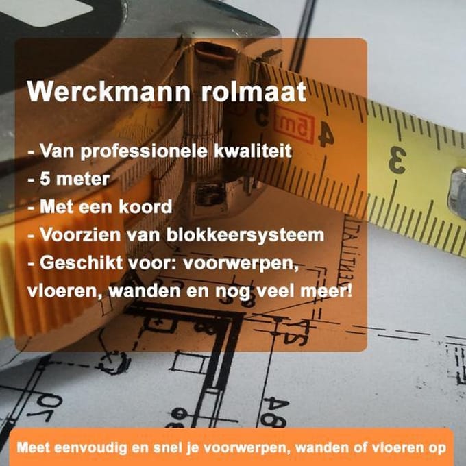 Professionele Werckmann Rolmaat 5 m Meetlint / Rolmaat