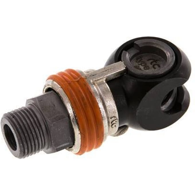 Staal/Messing DN 8 Safety Luchtkoppeling Snelkoppeling G 3/8 inch Buitendraad - CLS7-M-EN-SEW-038