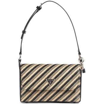 GUESS Schoudertas Simona Flap Shoulder Bag Natural / Black Veelkleurig