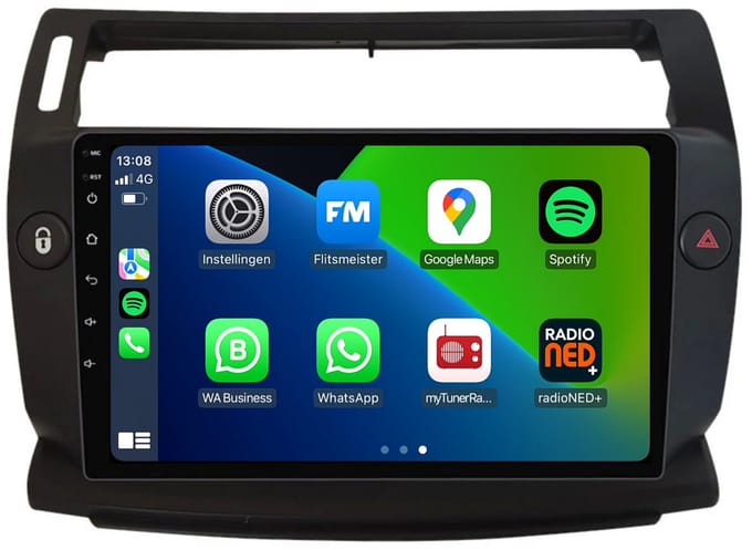 CarPlay autoradio geschikt voor Citroën C4 | 2004 t/m 2013 | Android 13 | Draadloos Apple CarPlay & Android Auto | 2GB + 32GB | 8-Core processor | Davilon | 2025 model | 2004 2005 2006 2007 2008 2009 2010 2011 2012 2013 | Bluetooth & Wifi
