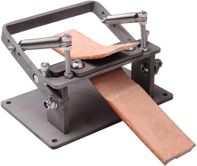 Handgemaakte leren creator machine voor scheppen, skippen en leren schrapen, perfect voor ambachtslieden