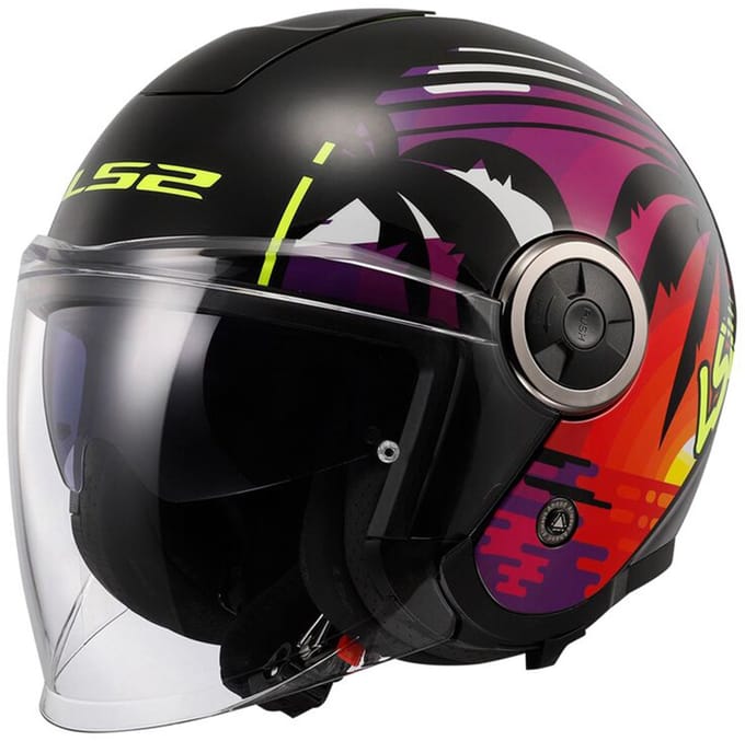 LS2 OF620 Classy Palm Zwart Jethelm - Maat S - Helm