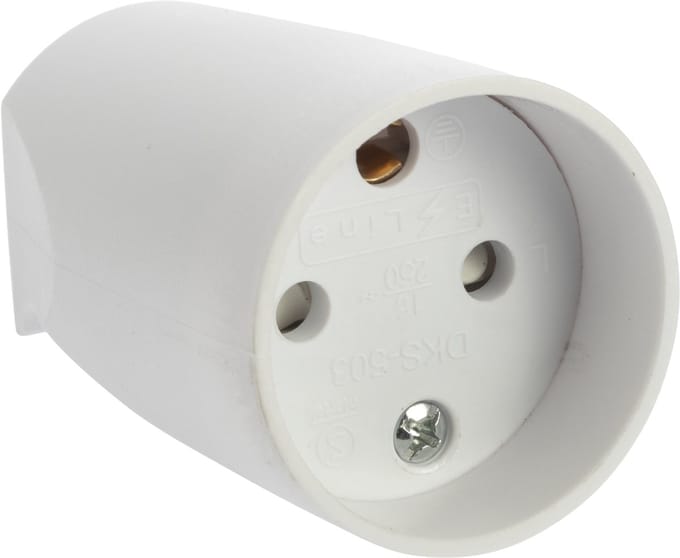 Nordic Quality Extension Cord w/ground (D) White