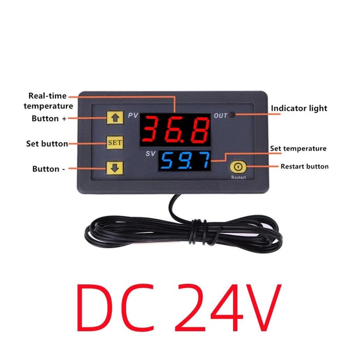 Mini Digitale Temperatuurregelaar 12V 24V 220V Thermostaat Regelaar Verwarming Koeling Controle Thermoregulator Met Sensor