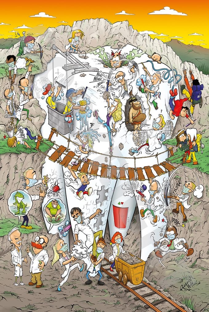 Grappige Tandarts Afspraakkaart - Cartoon 'Kies' - 2000 stuks