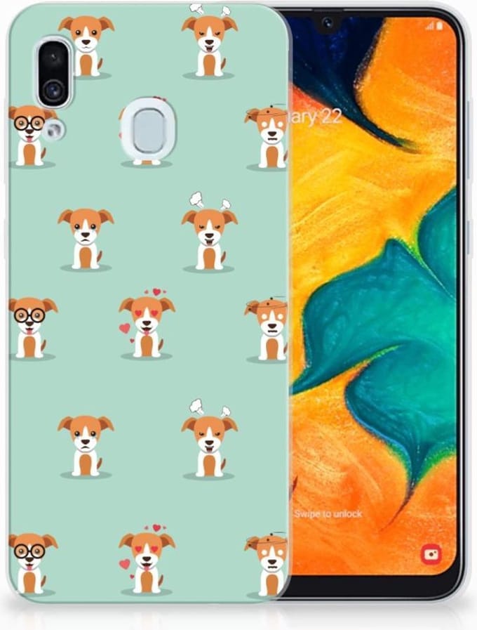Samsung Galaxy A30 TPU Hoesje Pups