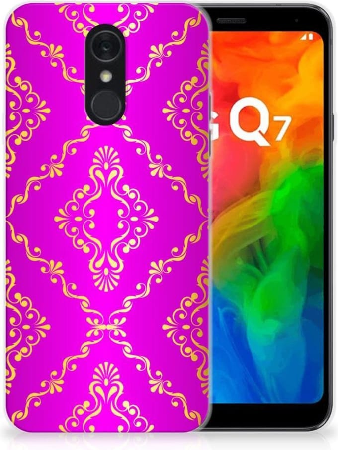 Siliconen Hoesje LG Q7 Barok Roze