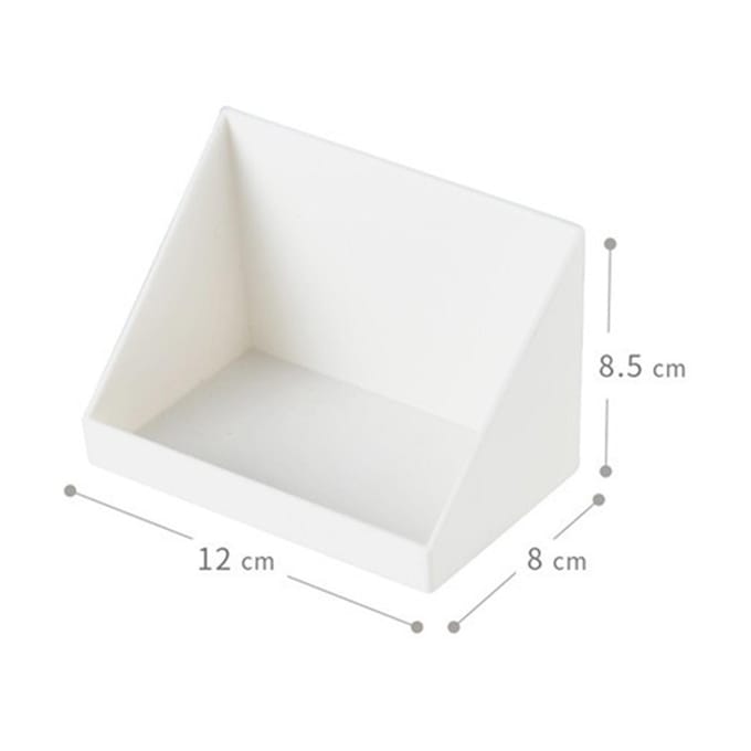Boîte de Rangement Murale Oblique Polyvalente Style Minimaliste Grande Capacité Organisateur de Cosmétiques white