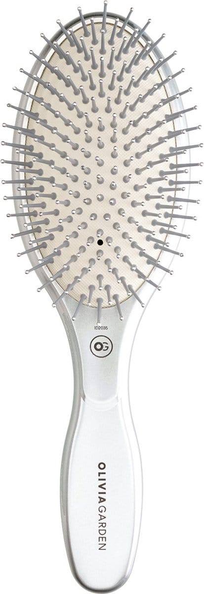 Olivia Garden - Care Oval - Nylon Haarborstel - Silver