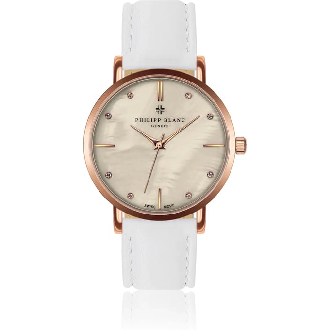 Lederen horloge Philipp Blanc Lausanne