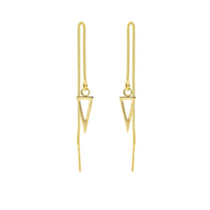 Karma Oorhangers Pull Through Open Triangle Goudkleurig