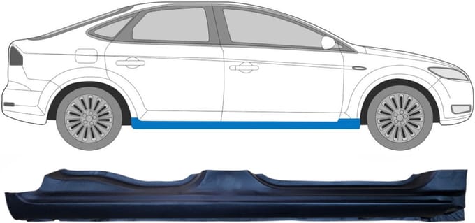 Volledige dorpel voor Ford Mondeo 2007-2015 / Rechts