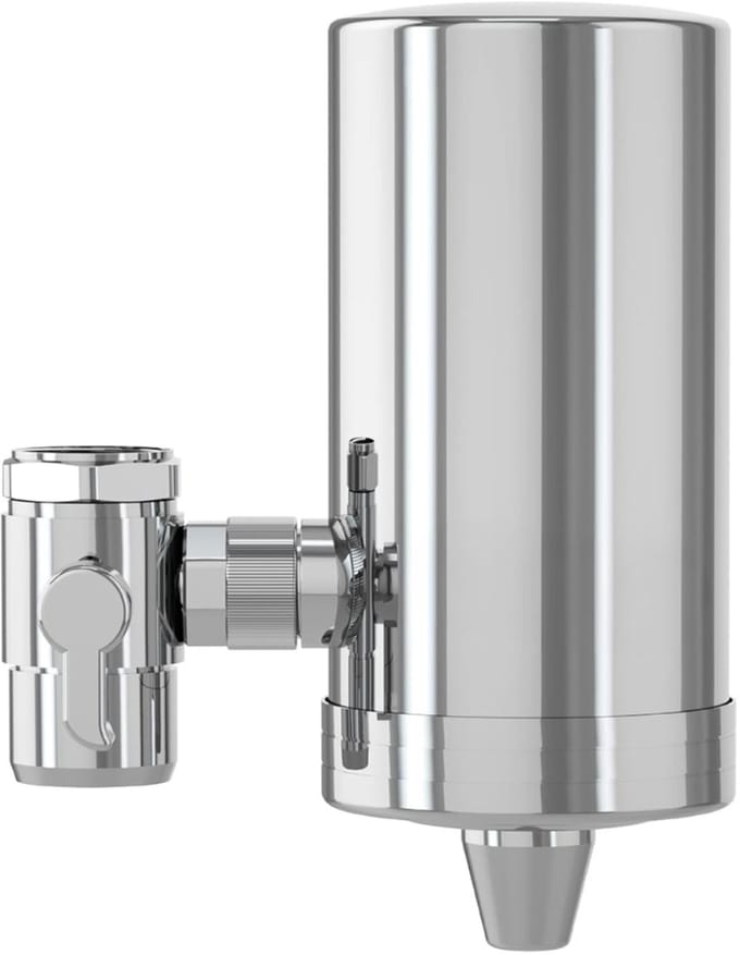 TIM® Waterfilter kraan - Waterfilter - Zilver - 14cm x 11cm x 5cm