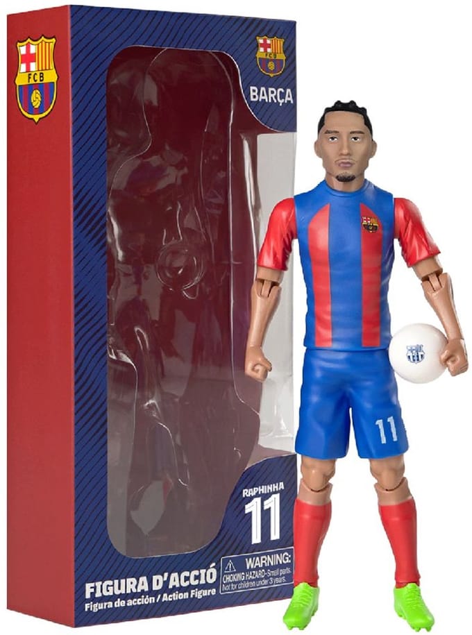 Socker FC Barcelona Raphinha actiefiguur 20cm voetbal speelgoed.