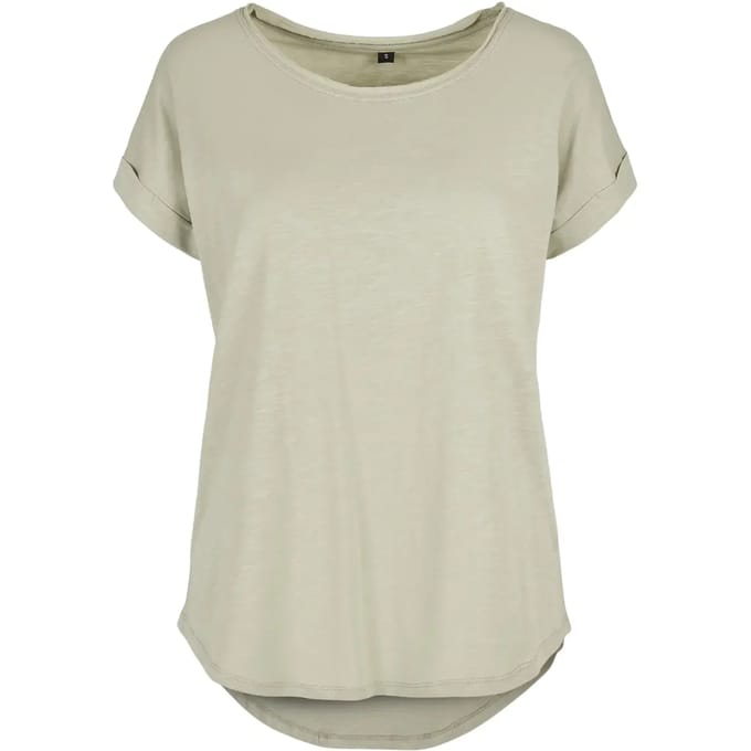 Build Your Brand - Lang Slub Dames T-Shirt maat M