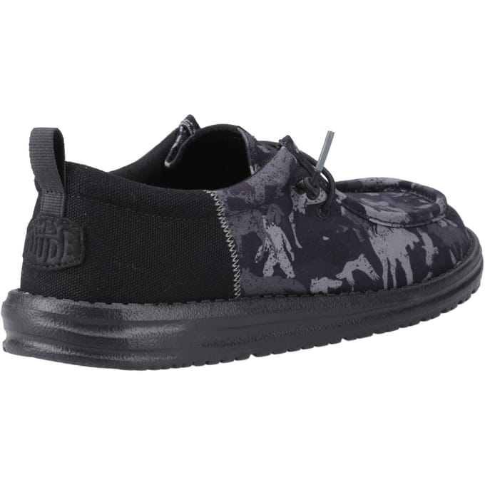 HEYDUDE Wally Funk Hunt Camo Canvas Heren Zwart Boot Schoenen