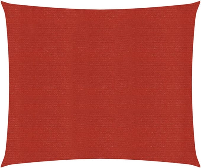 vidaXL - Zonnezeil - 160 - g/m² - 2x2 - m - HDPE - rood