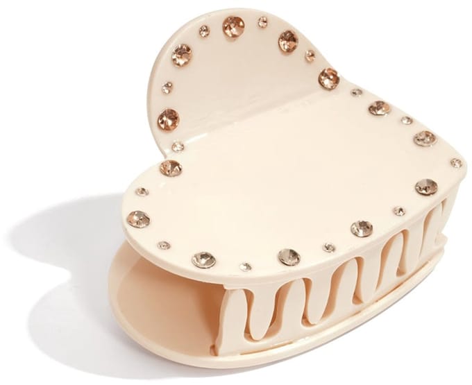 Haarspeldjes hart casual acetaat valentijnsdag accessoires - Beige