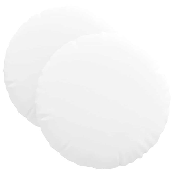 vidaXL - Zitkussens - 2 - st - Stof - Wit - Ø40 - x - 13 - cm