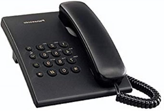 Vaste Telefoon - Bedrade Telefoon - Thuisgebruik - Wandmonteerbaar - Zwart