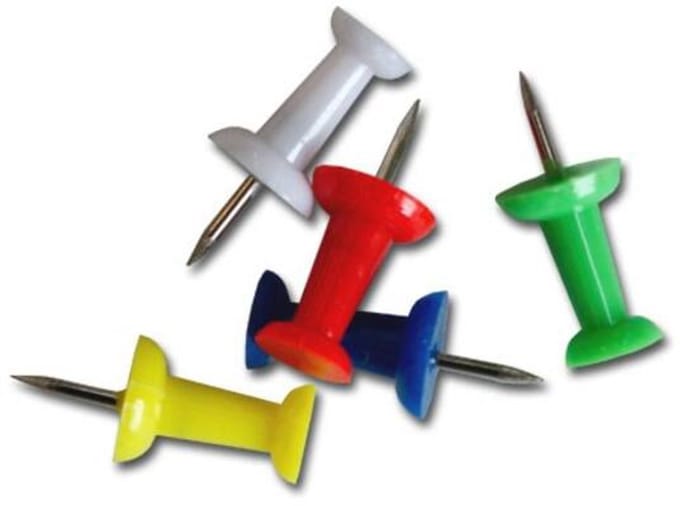 Prikbord pushpins Assorti, 5 stuks