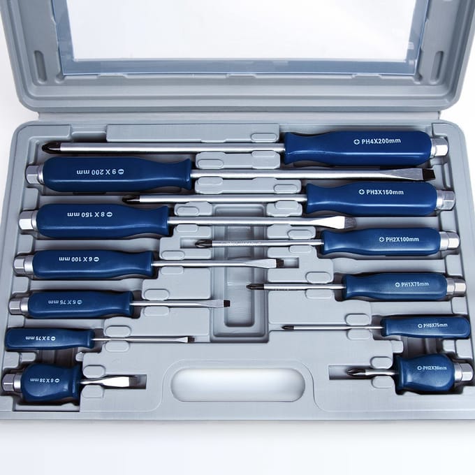 Schroevendraaierset Chroom-Vanadium-Staal 38x25x5cm
