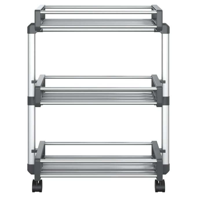 vidaXL - Opbergrekje - 59x20x75 - cm - aluminium
